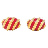 Schlumberger Tiffany & Co. 1960's Carnelian 18 Karat Gold Vintage Egg Cufflinks