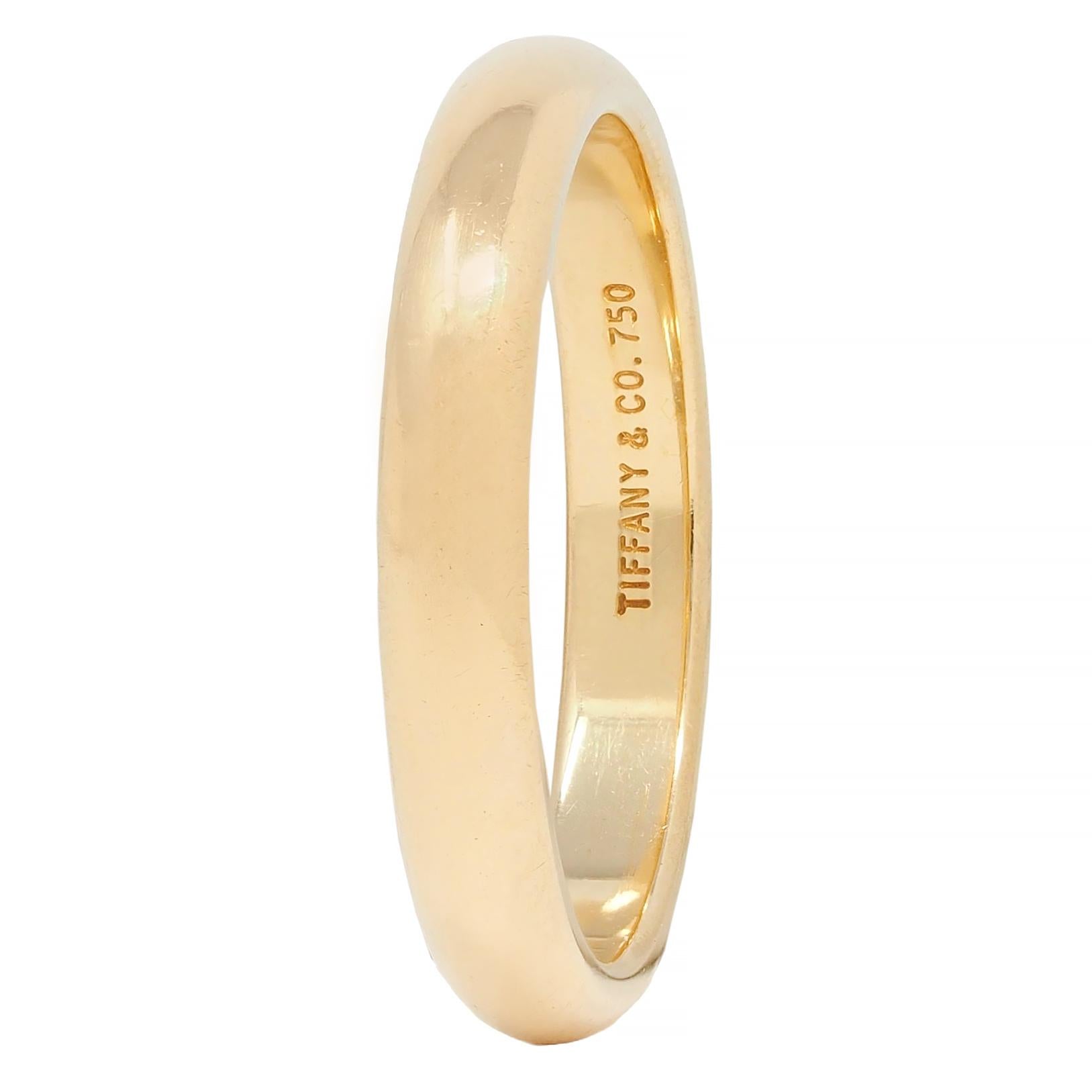 Tiffany & Co. 18 Karat Yellow Gold Contemporary Forever Wedding Band Ring