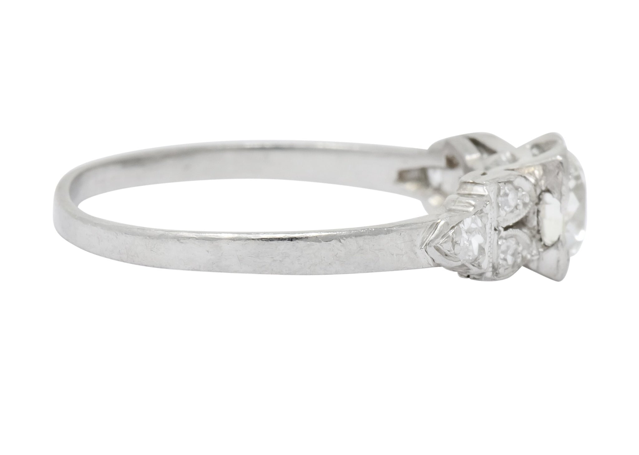 1930's Art Deco 0.73 CTW Diamond Platinum Engagement Ring - Wilson's Estate Jewelry