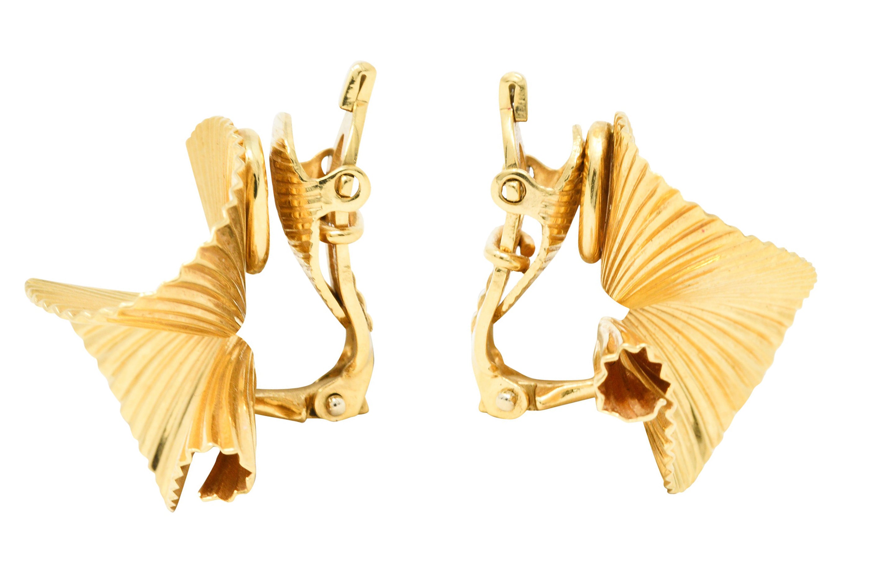 Tiffany & Co. Retro 18 Karat Gold Twisting Ear-Clip EarringsEarrings - Wilson's Estate Jewelry