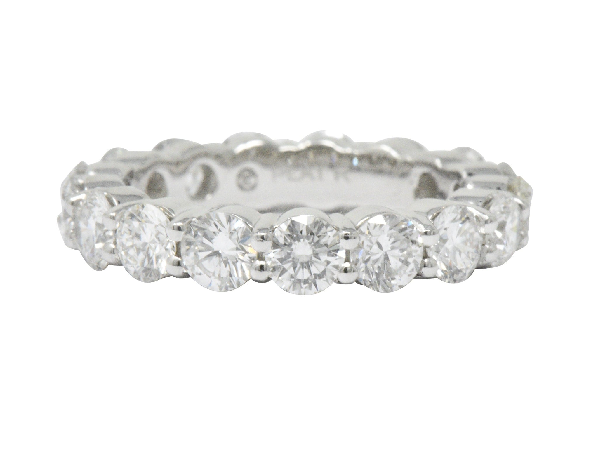 Classic 3.56 CTW Diamond Platinum Eternity Stacking Band Ring Wilson's Estate Jewelry