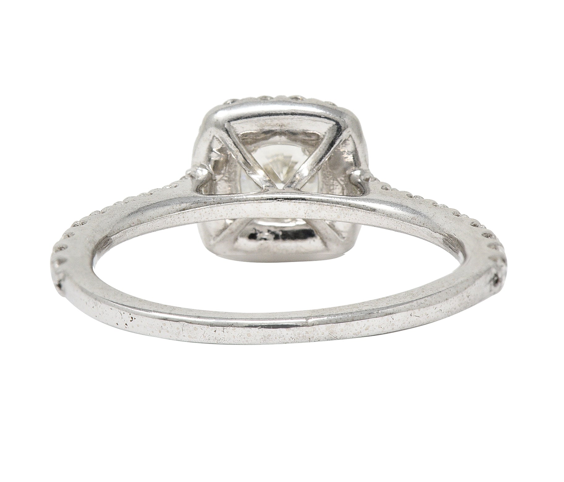 Ritani Contemporary 1.55 CTW Diamond 14 Karat Cushion Engagement Ring GIA Wilson's Estate Jewelry