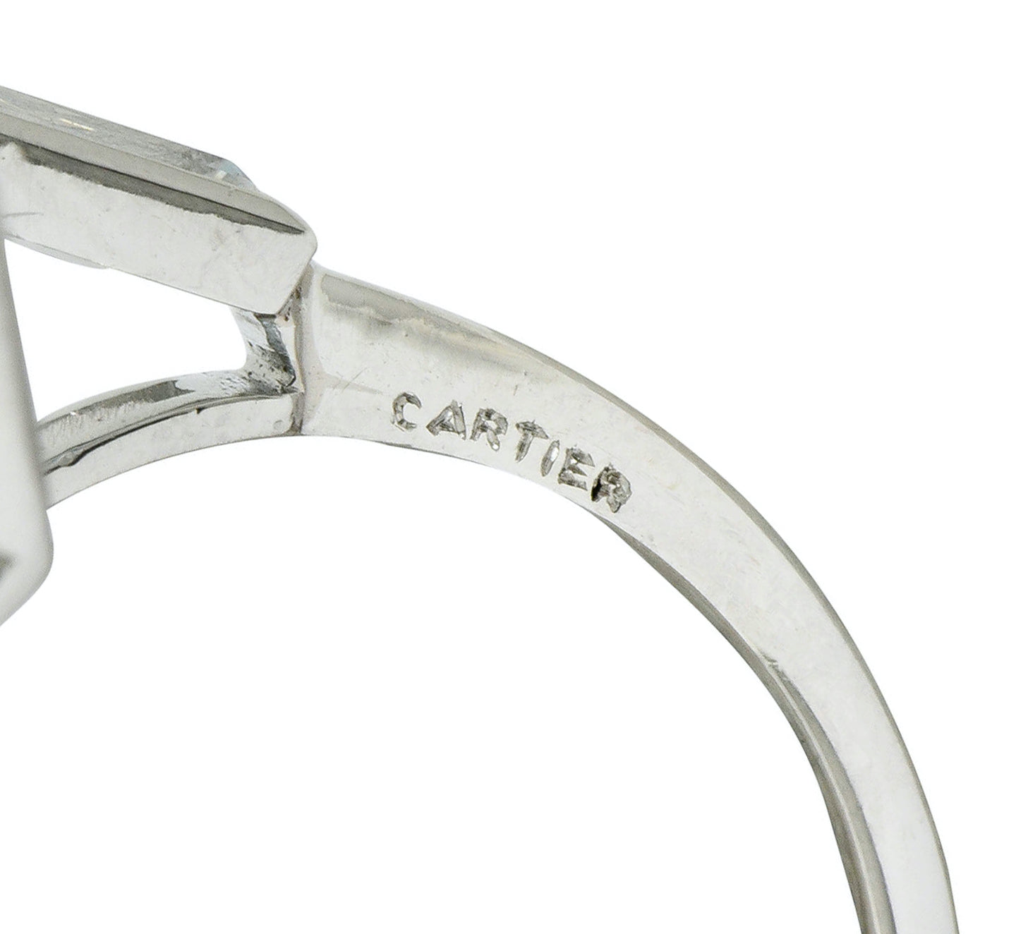 Exquisite Cartier 36.09 CTW Aquamarine Diamond Platinum Retro Cocktail Ring - Wilson's Estate Jewelry