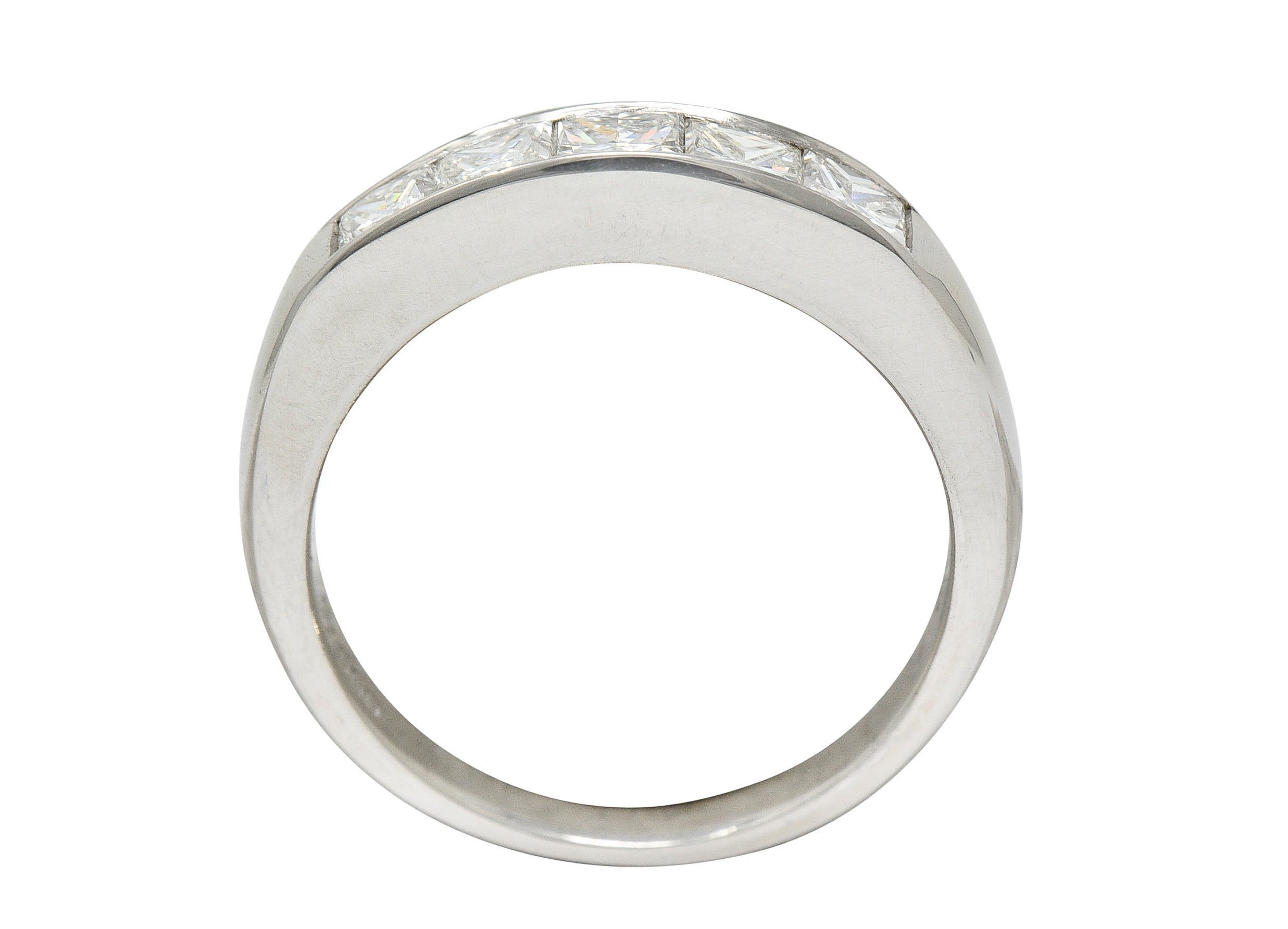 Modern 1.02 CTW Princess Diamond Platinum Channel Band RingRing - Wilson's Estate Jewelry