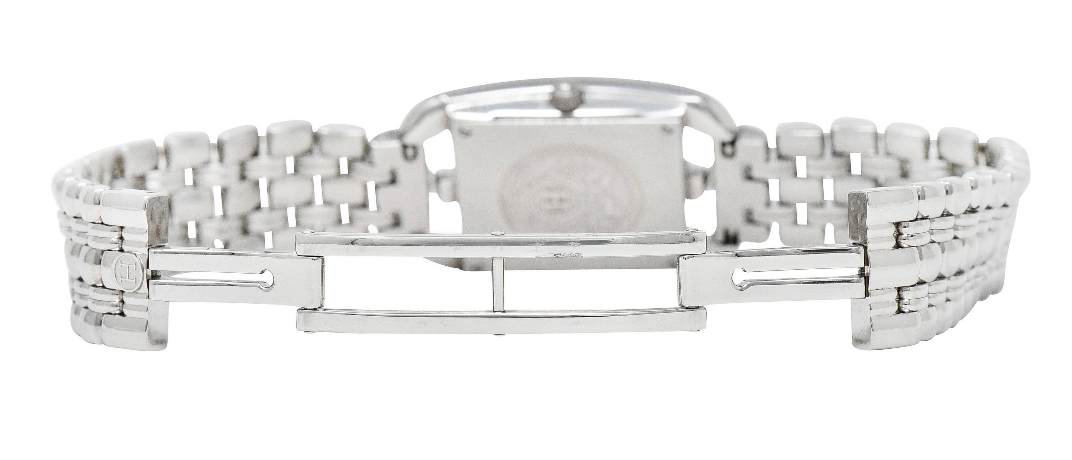 Hermes 1.25 CTW Diamond Stainless Steel Cape Cod Watch Braceletbracelet - Wilson's Estate Jewelry