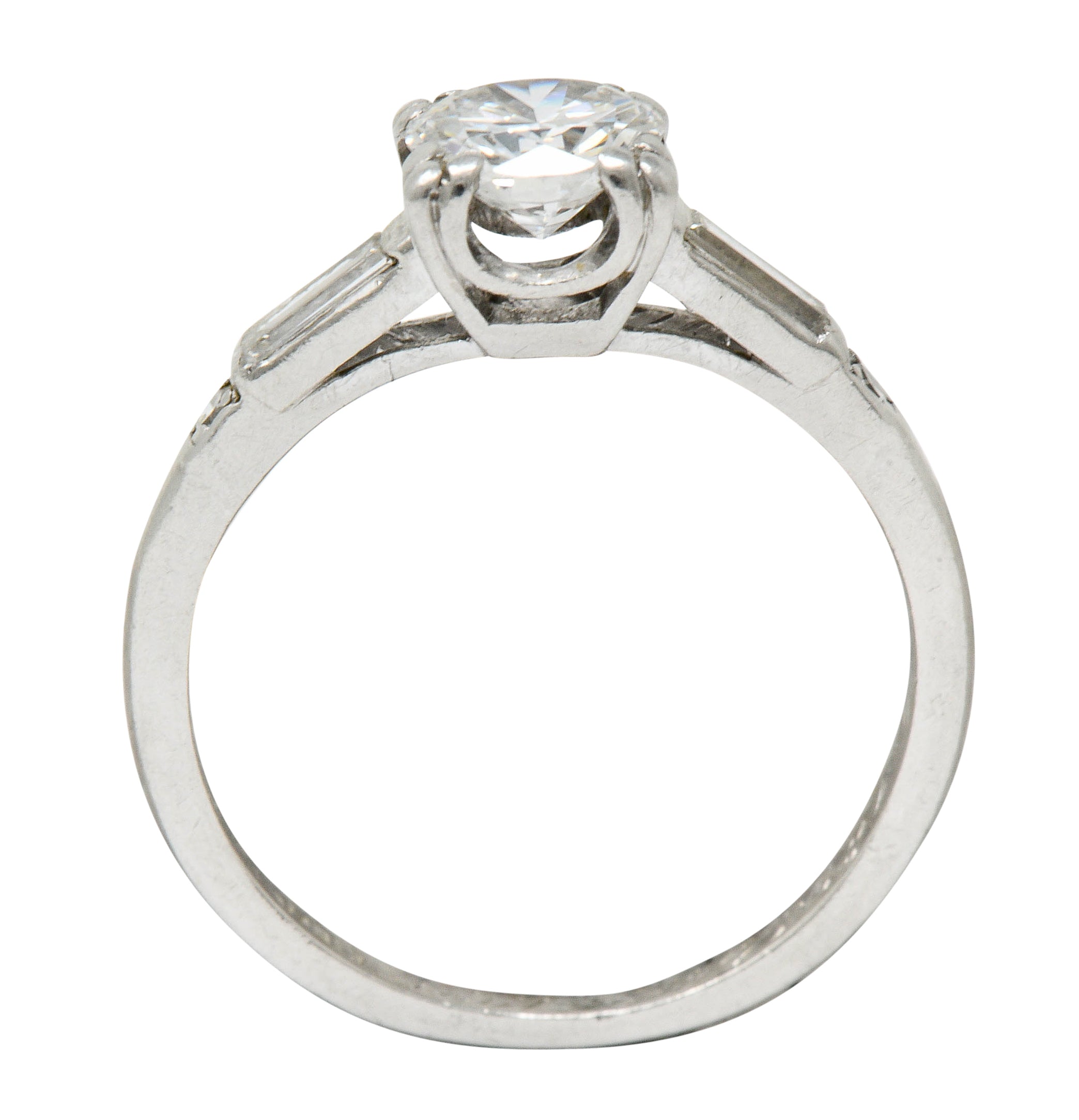 Jabel Late Art Deco 0.83 CTW Diamond Platinum Engagement RingRing - Wilson's Estate Jewelry