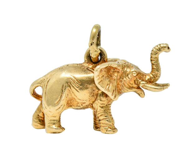 Sloan & Co. Retro 14 Karat Gold Elephant Charmcharm - Wilson's Estate Jewelry