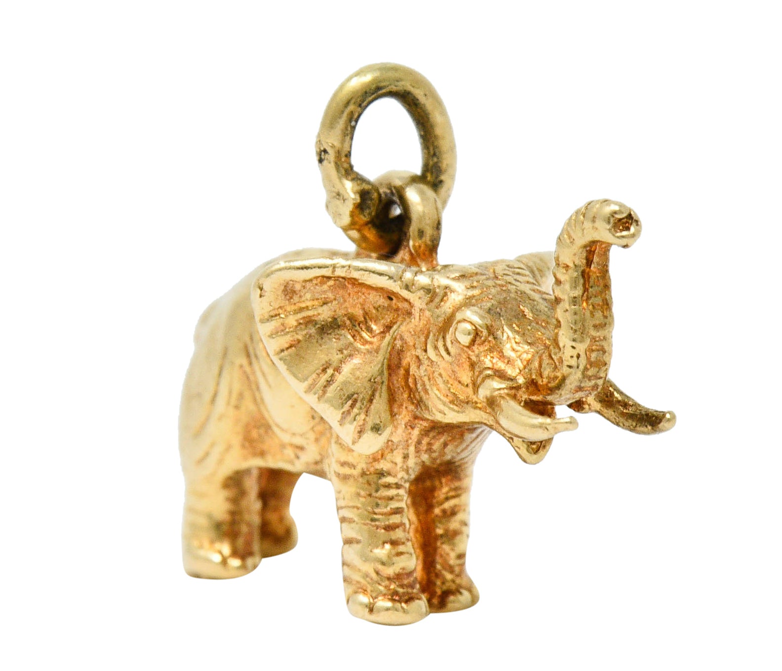 Sloan & Co. Retro 14 Karat Gold Elephant Charmcharm - Wilson's Estate Jewelry