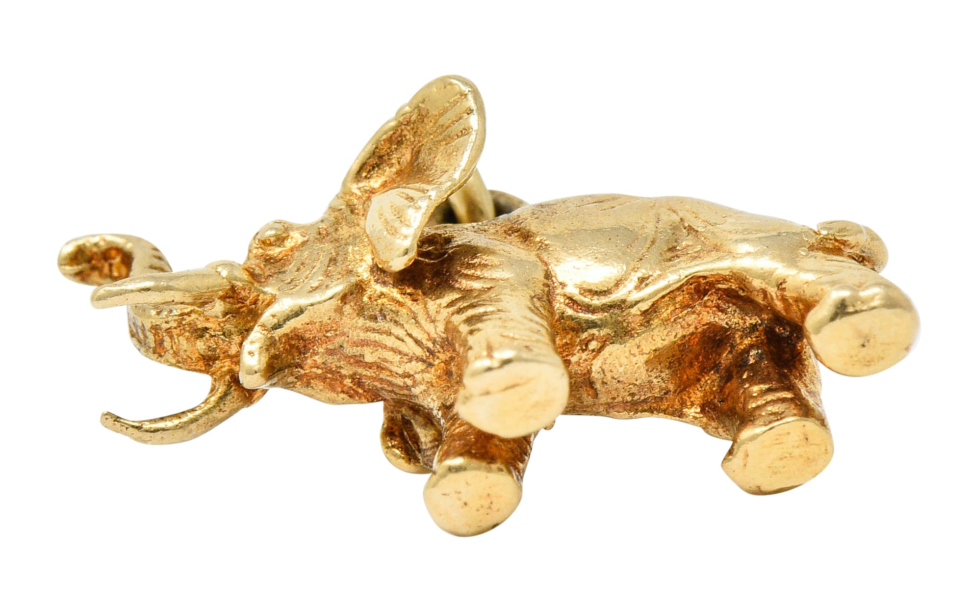 Sloan & Co. Retro 14 Karat Gold Elephant Charmcharm - Wilson's Estate Jewelry