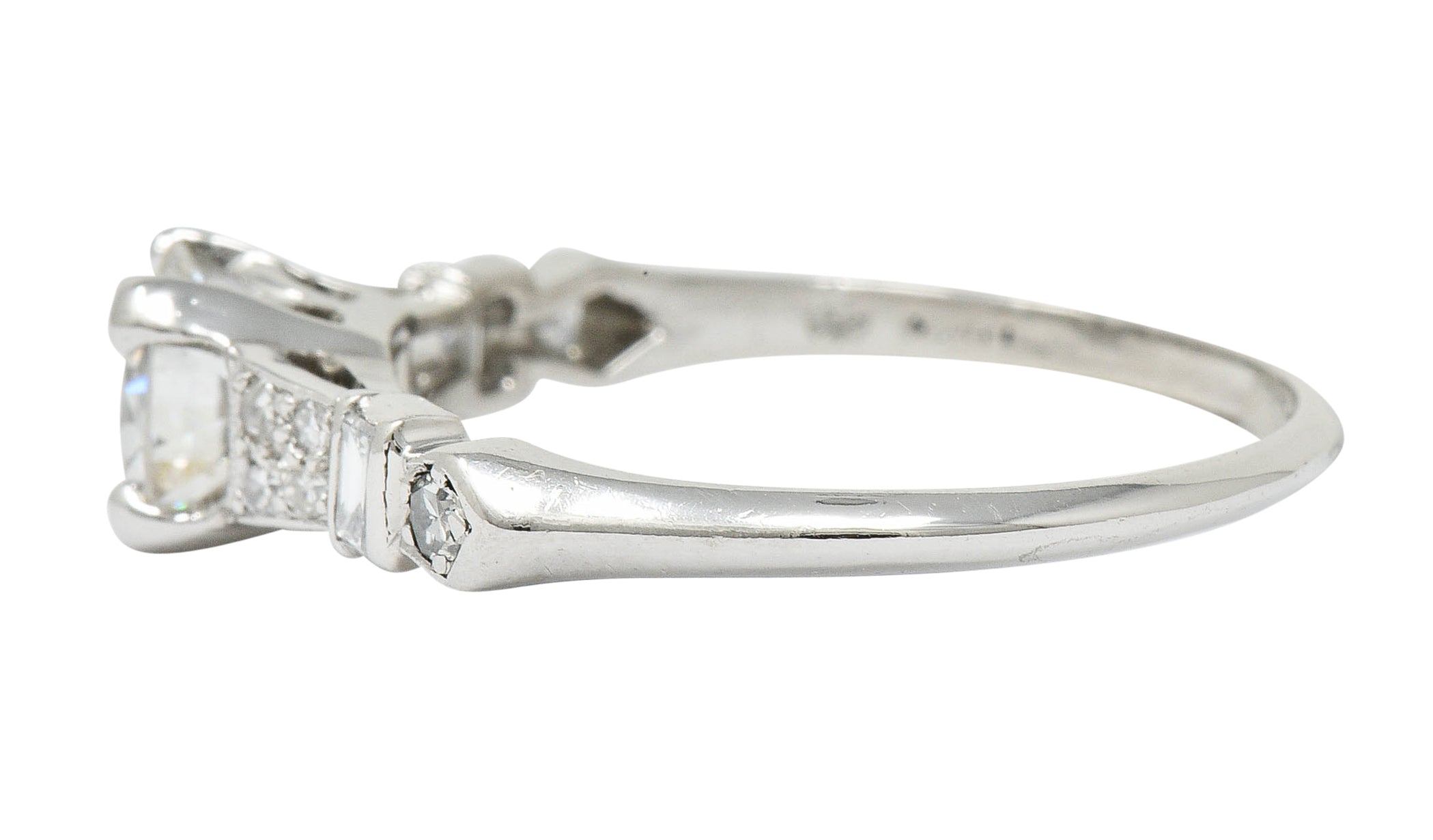 Maurice Tishman Retro 1.10 CTW Diamond Platinum Engagement RingRing - Wilson's Estate Jewelry