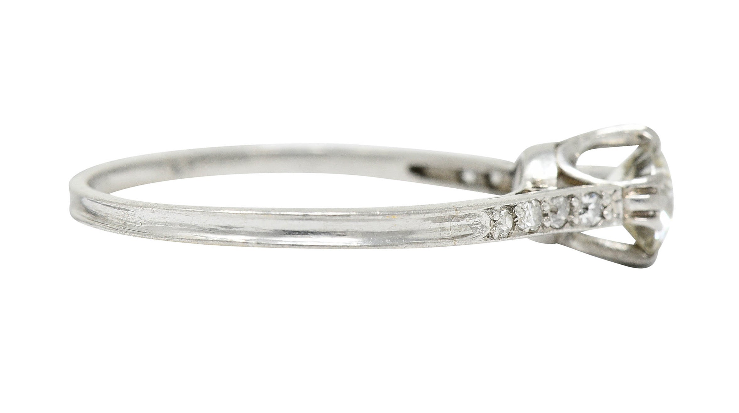 Early Art Deco 0.50 CTW Diamond Platinum Engagement Ring Circa 1920Ring - Wilson's Estate Jewelry