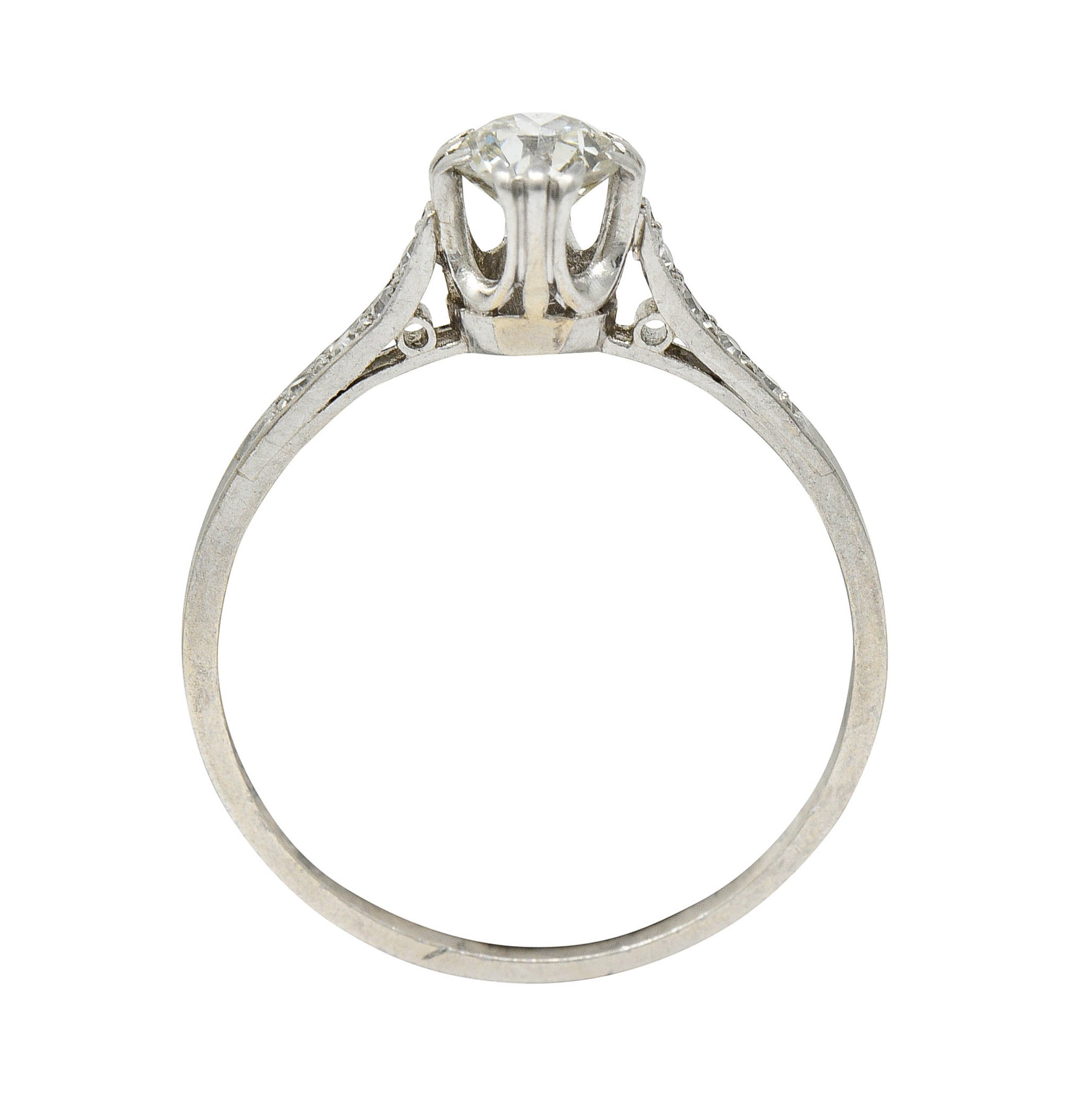 Early Art Deco 0.50 CTW Diamond Platinum Engagement Ring Circa 1920Ring - Wilson's Estate Jewelry