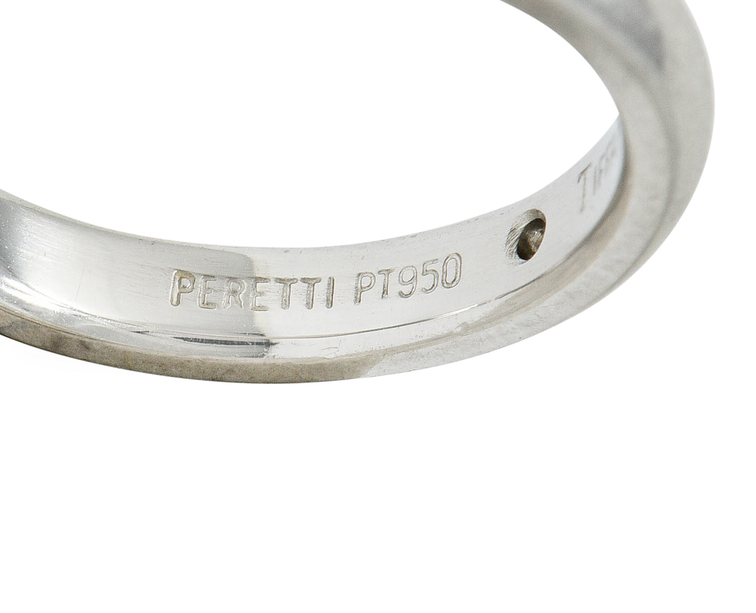 Elsa Peretti Tiffany & Co. Inset Diamond Platinum Band RingRing - Wilson's Estate Jewelry