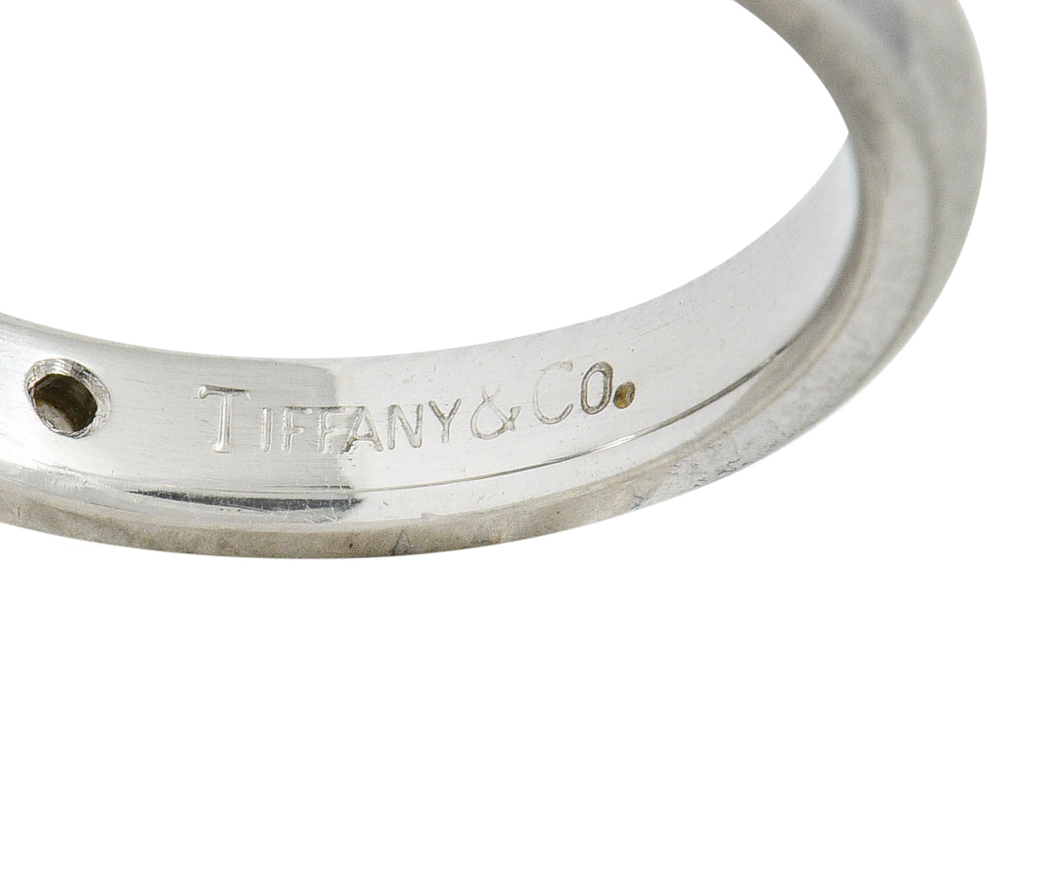 Elsa Peretti Tiffany & Co. Inset Diamond Platinum Band RingRing - Wilson's Estate Jewelry