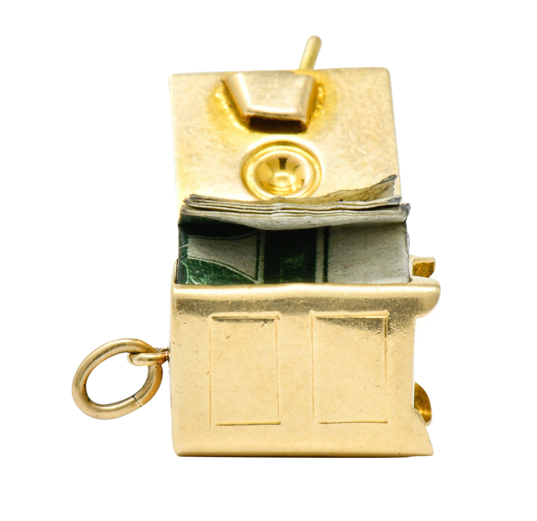 Retro 14 Karat Gold Functional Safe Charm Circa 1940charm - Wilson's Estate Jewelry