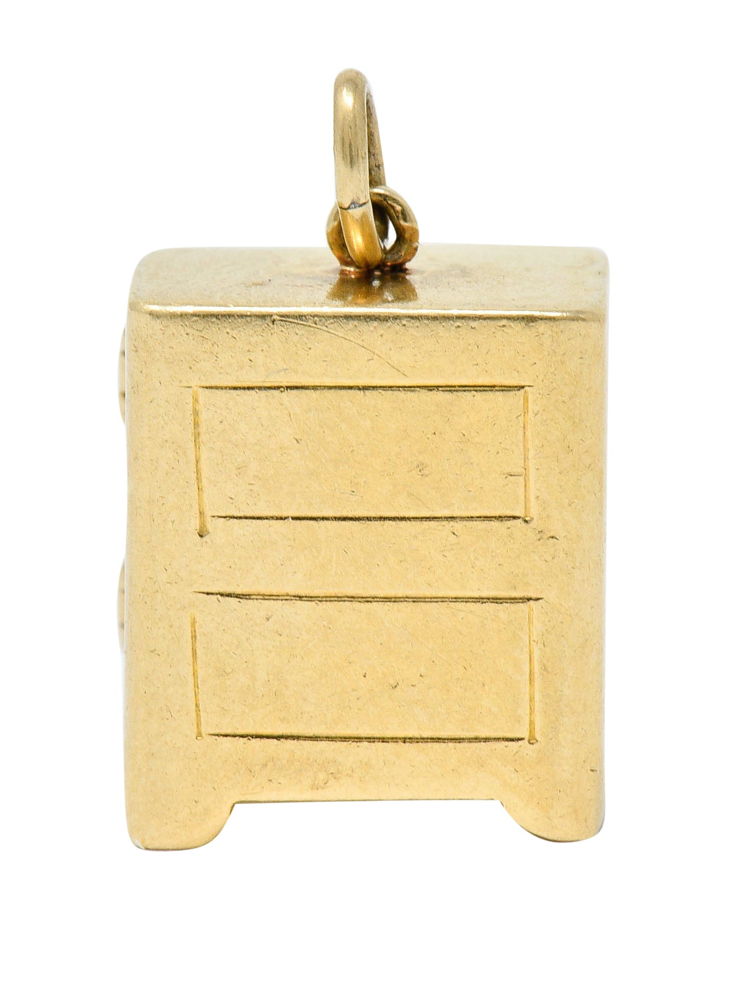 Retro 14 Karat Gold Functional Safe Charm Circa 1940charm - Wilson's Estate Jewelry