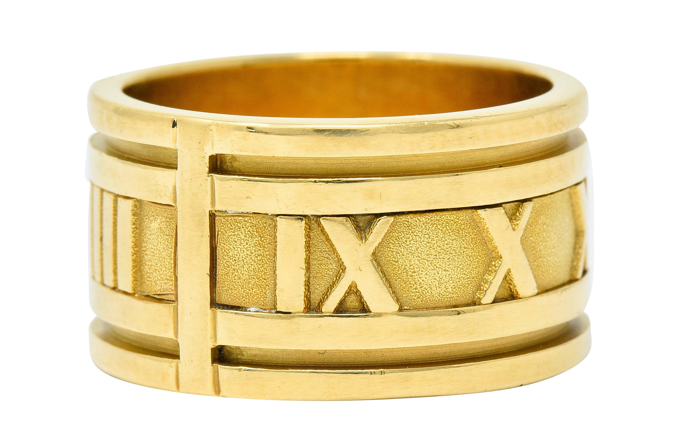 1995 Tiffany & Co. 18 Karat Gold Unisex 12MM Atlas Band RingRing - Wilson's Estate Jewelry