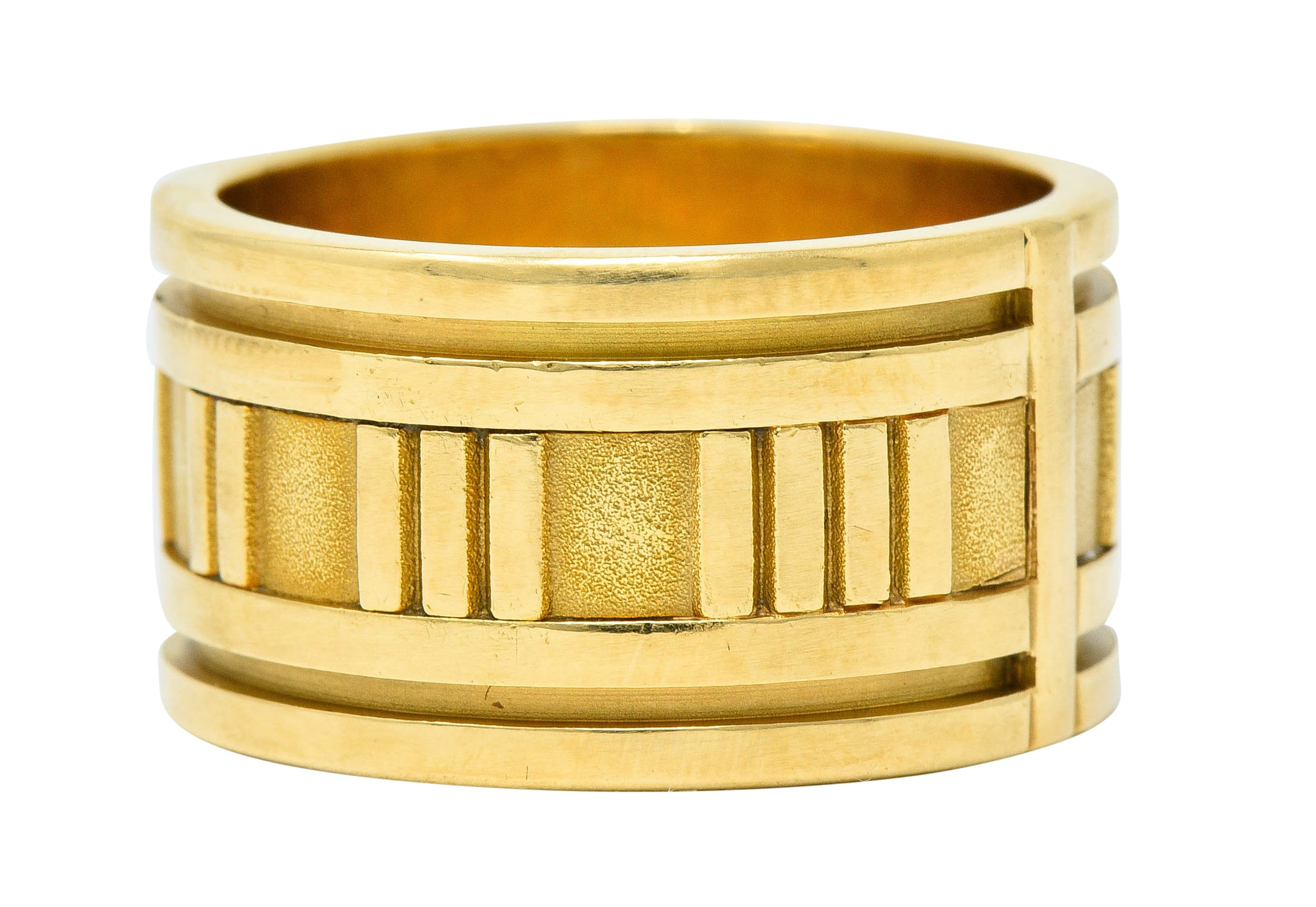 1995 Tiffany & Co. 18 Karat Gold Unisex 12MM Atlas Band RingRing - Wilson's Estate Jewelry