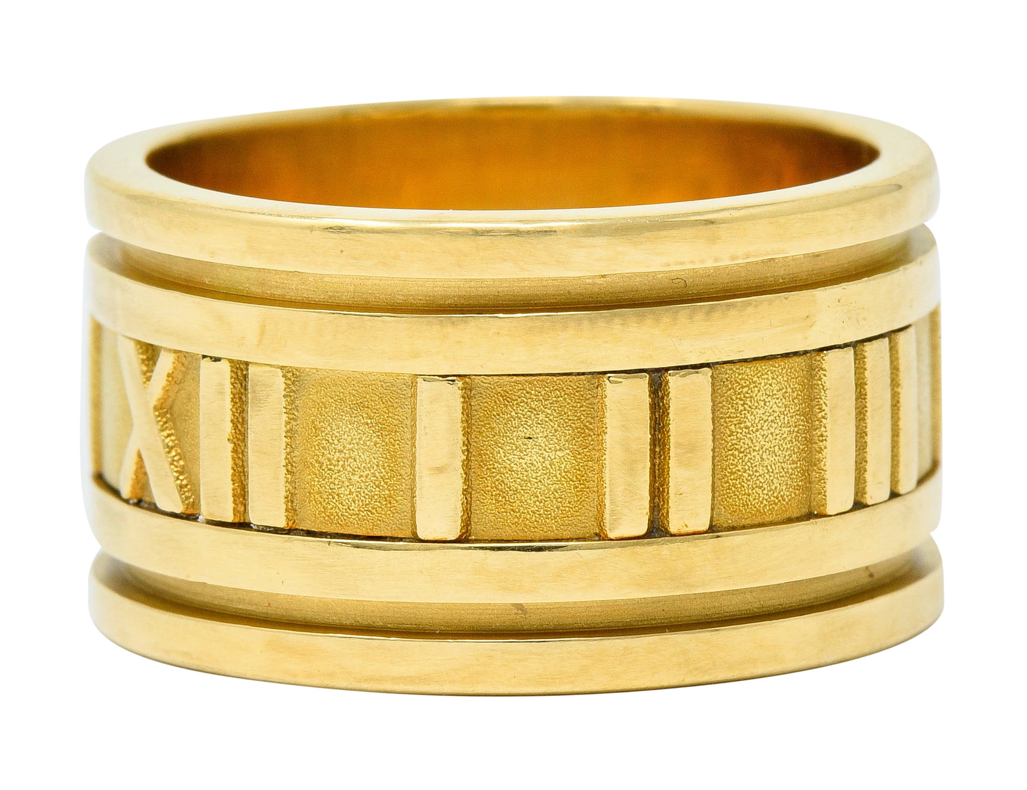 1995 Tiffany & Co. 18 Karat Gold Unisex 12MM Atlas Band RingRing - Wilson's Estate Jewelry