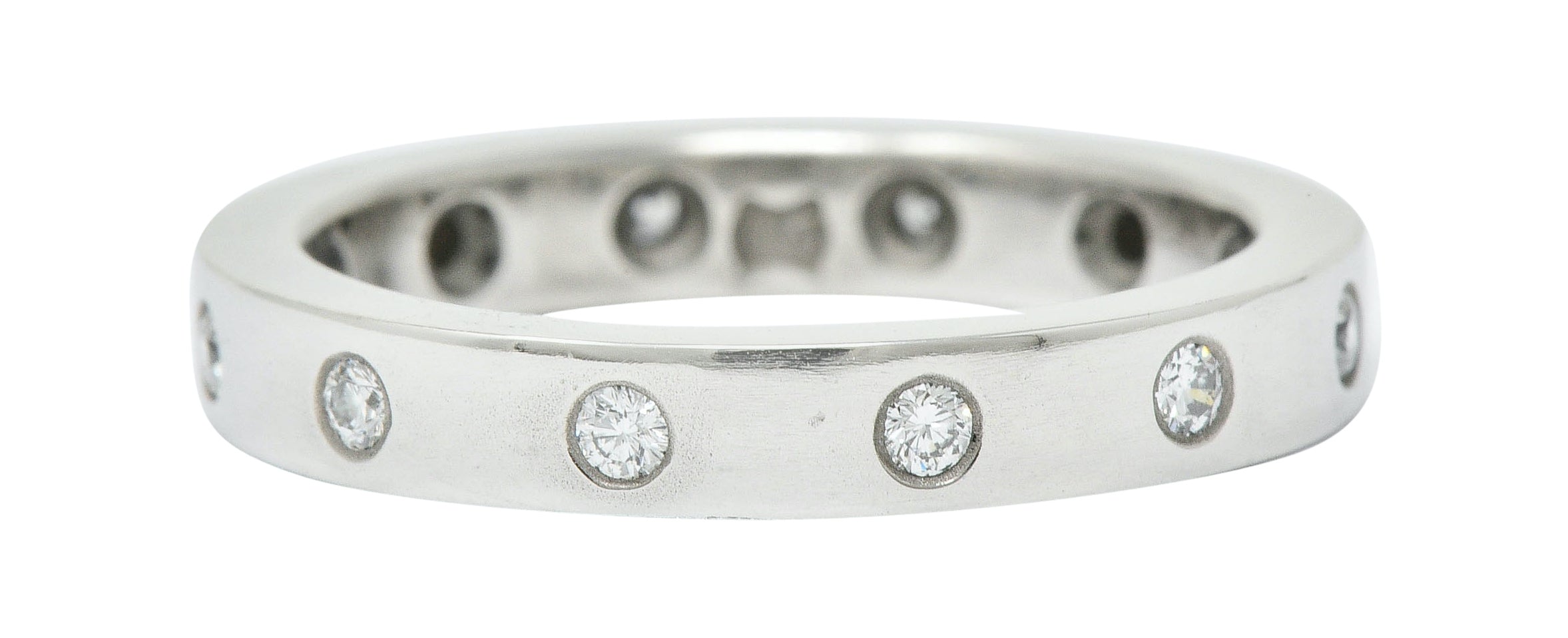 Modern 0.36 CTW Diamond Platinum Eternity Band RingRing - Wilson's Estate Jewelry