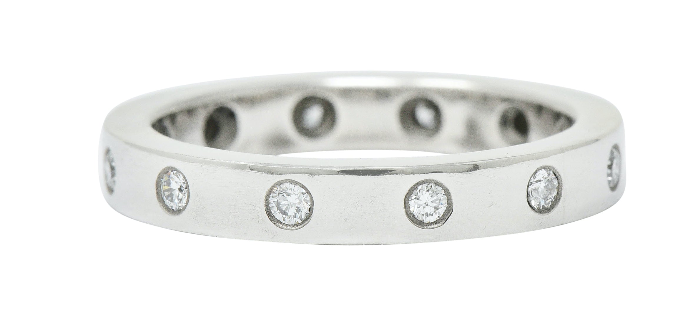 Modern 0.36 CTW Diamond Platinum Eternity Band RingRing - Wilson's Estate Jewelry