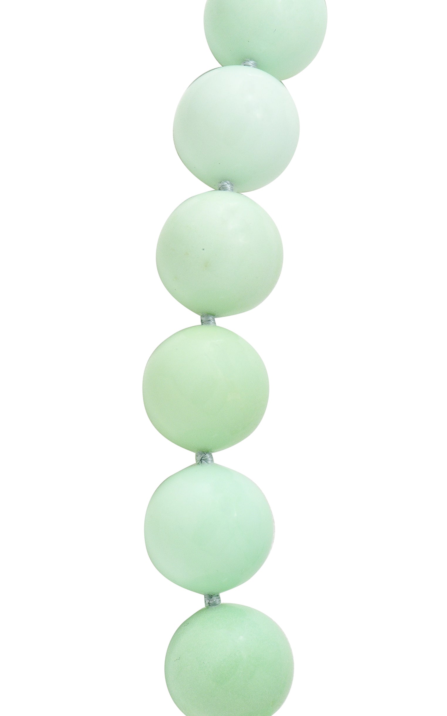 Angela Cummings Chrysoprase 18 Karat Gold Bead Station Necklace - Wilson's Estate Jewelry