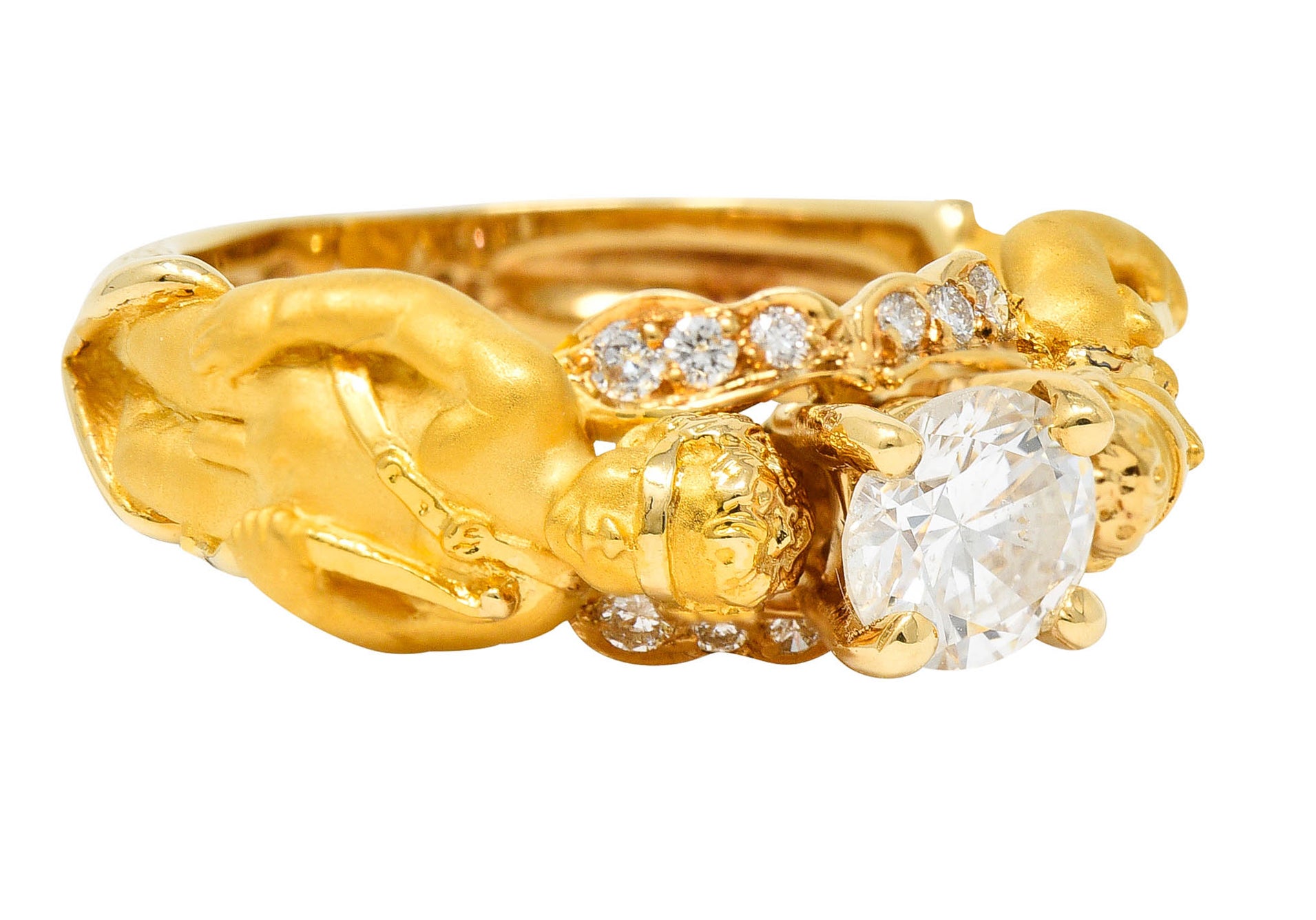 Carrera Y Carrera 0.75 CTW Diamond 18 Karat Gold Cupid RingRing - Wilson's Estate Jewelry