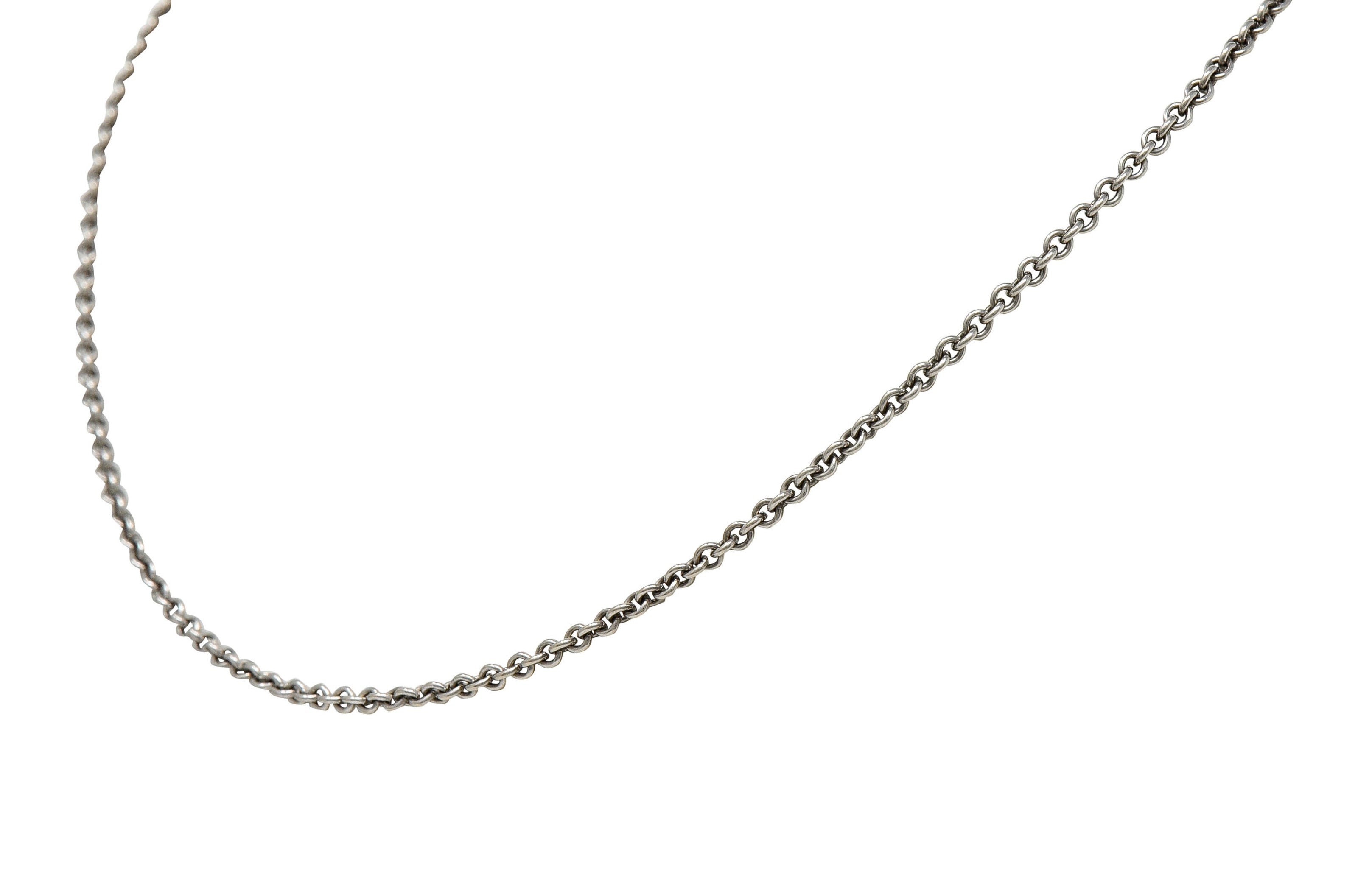 Cartier French 18 Karat White Gold Classic Cable Chain Necklace ...