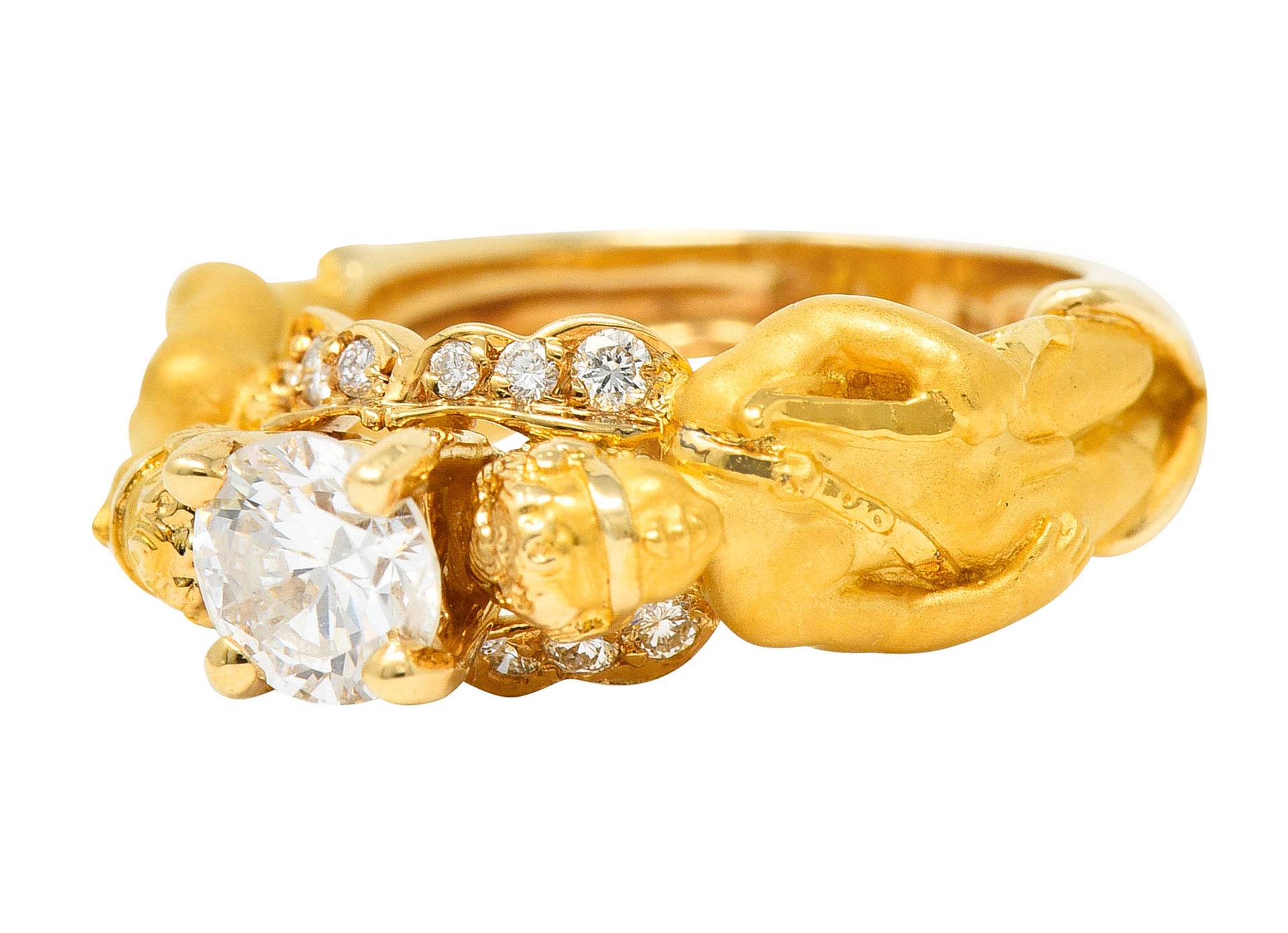 Carrera Y Carrera 0.75 CTW Diamond 18 Karat Gold Cupid RingRing - Wilson's Estate Jewelry