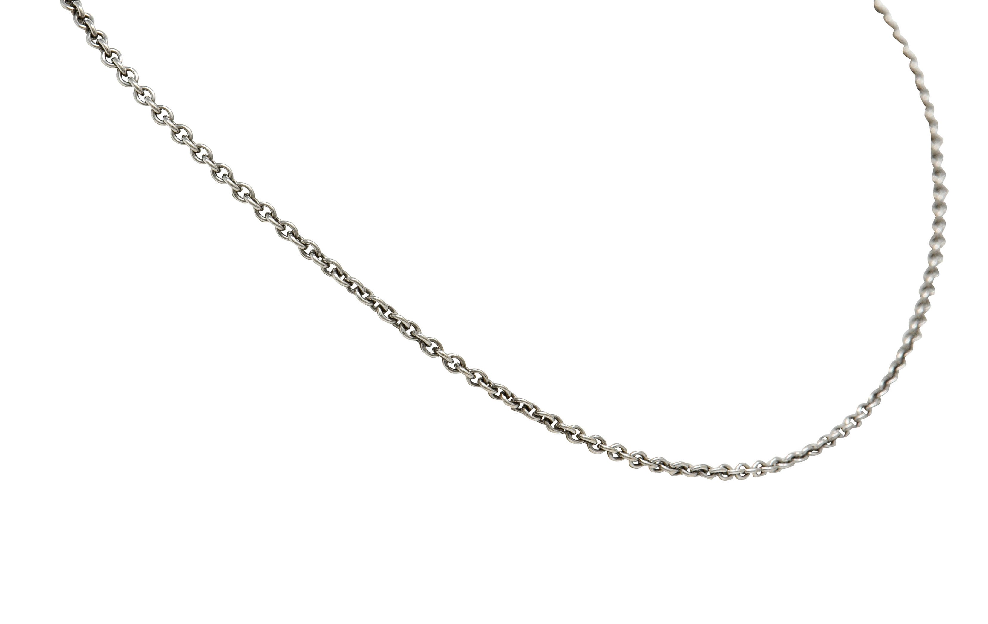 Cartier French 18 Karat White Gold Classic Cable Chain Necklace ...