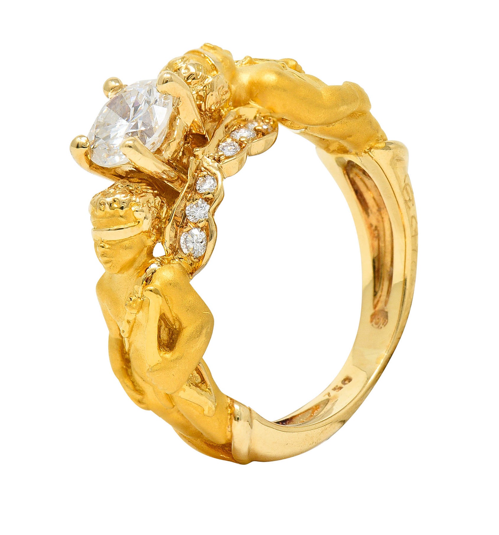 Carrera Y Carrera 0.75 CTW Diamond 18 Karat Gold Cupid RingRing - Wilson's Estate Jewelry