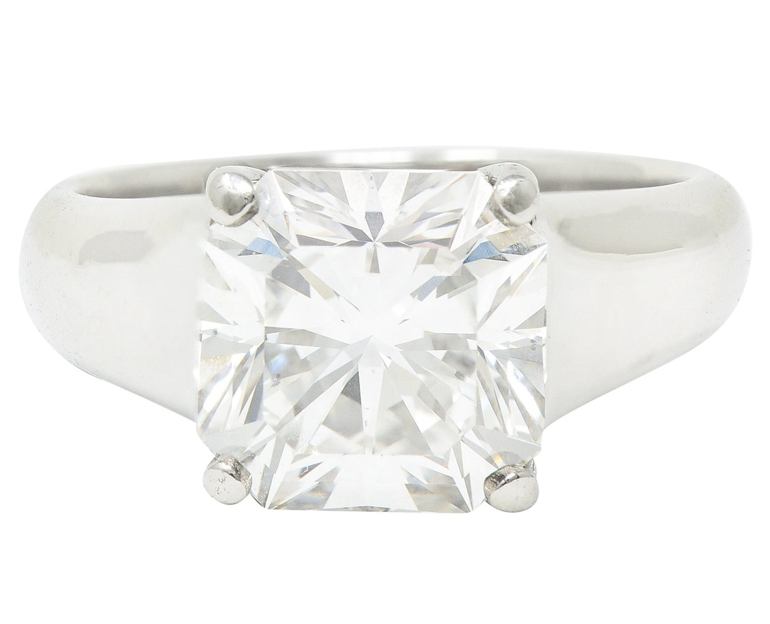 Tiffany & Co. 3.06 CTW Lucida Cut Diamond Platinum Solitaire Vintage Engagement Ring GIA Wilson's Estate Jewelry