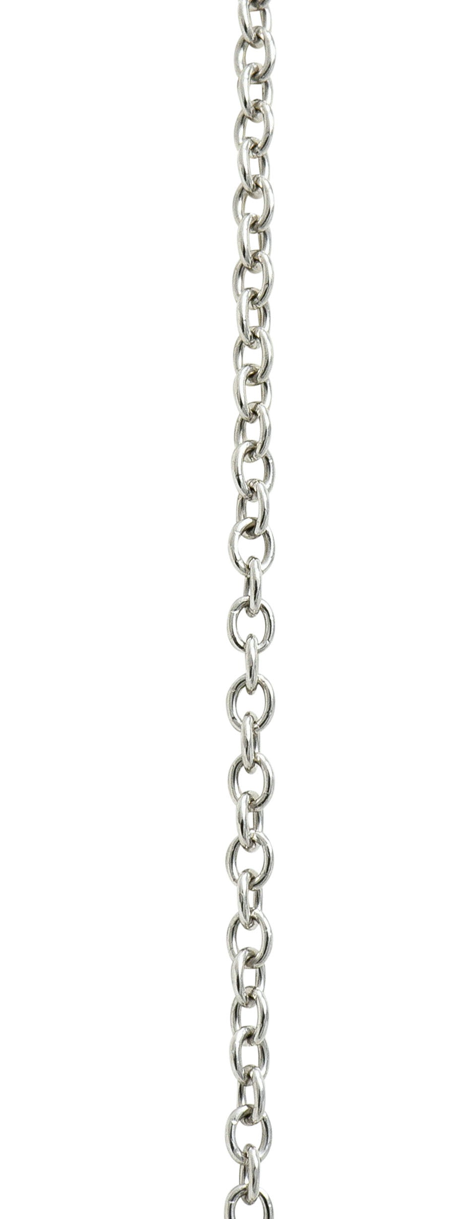 Elsa Peretti Tiffany & Co. 1.00 CTW Diamond Platinum 22MM Open Heart Pendant NecklaceNecklace - Wilson's Estate Jewelry