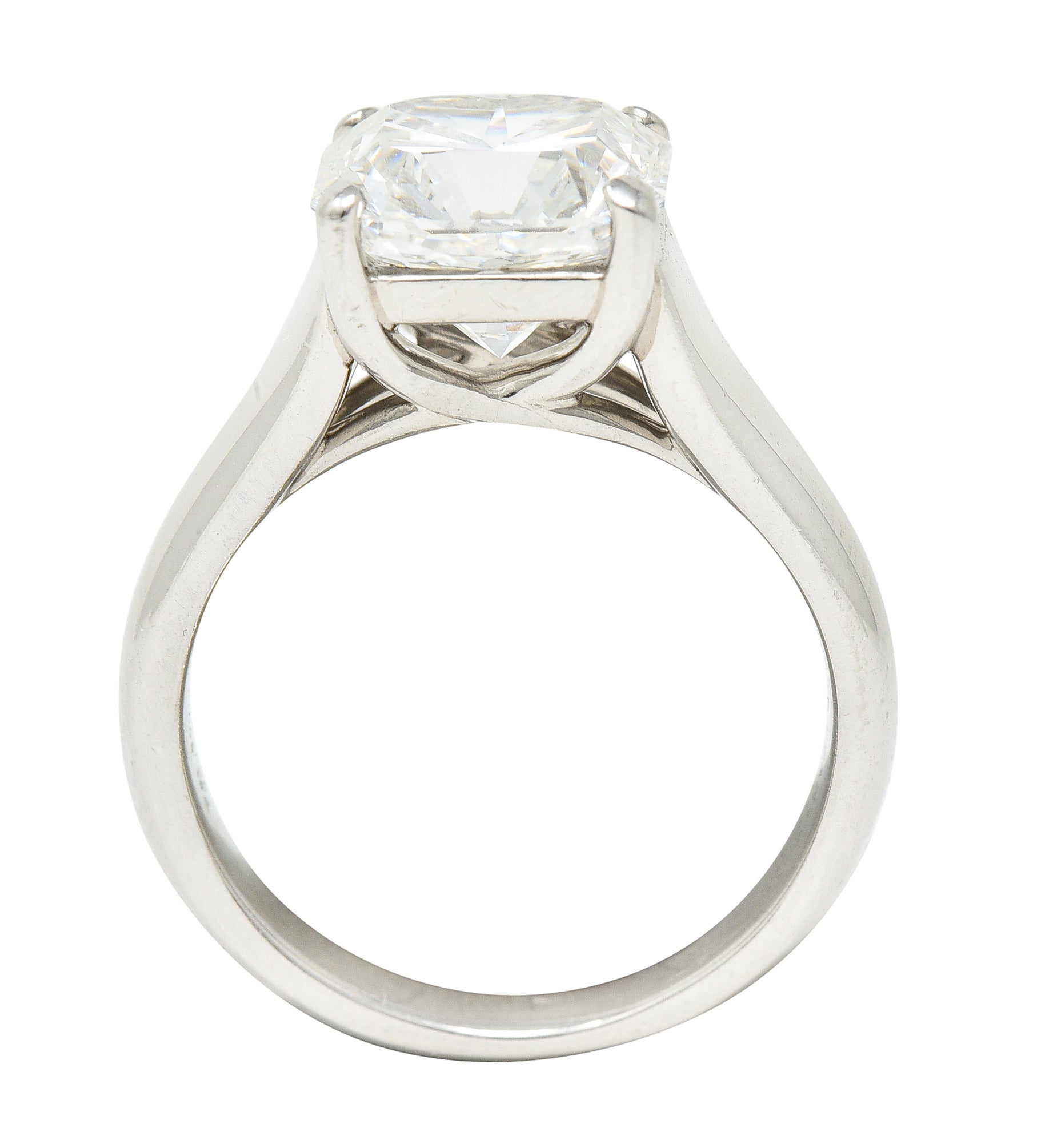 Tiffany & Co. 3.06 CTW Lucida Cut Diamond Platinum Solitaire Vintage Engagement Ring GIA Wilson's Estate Jewelry