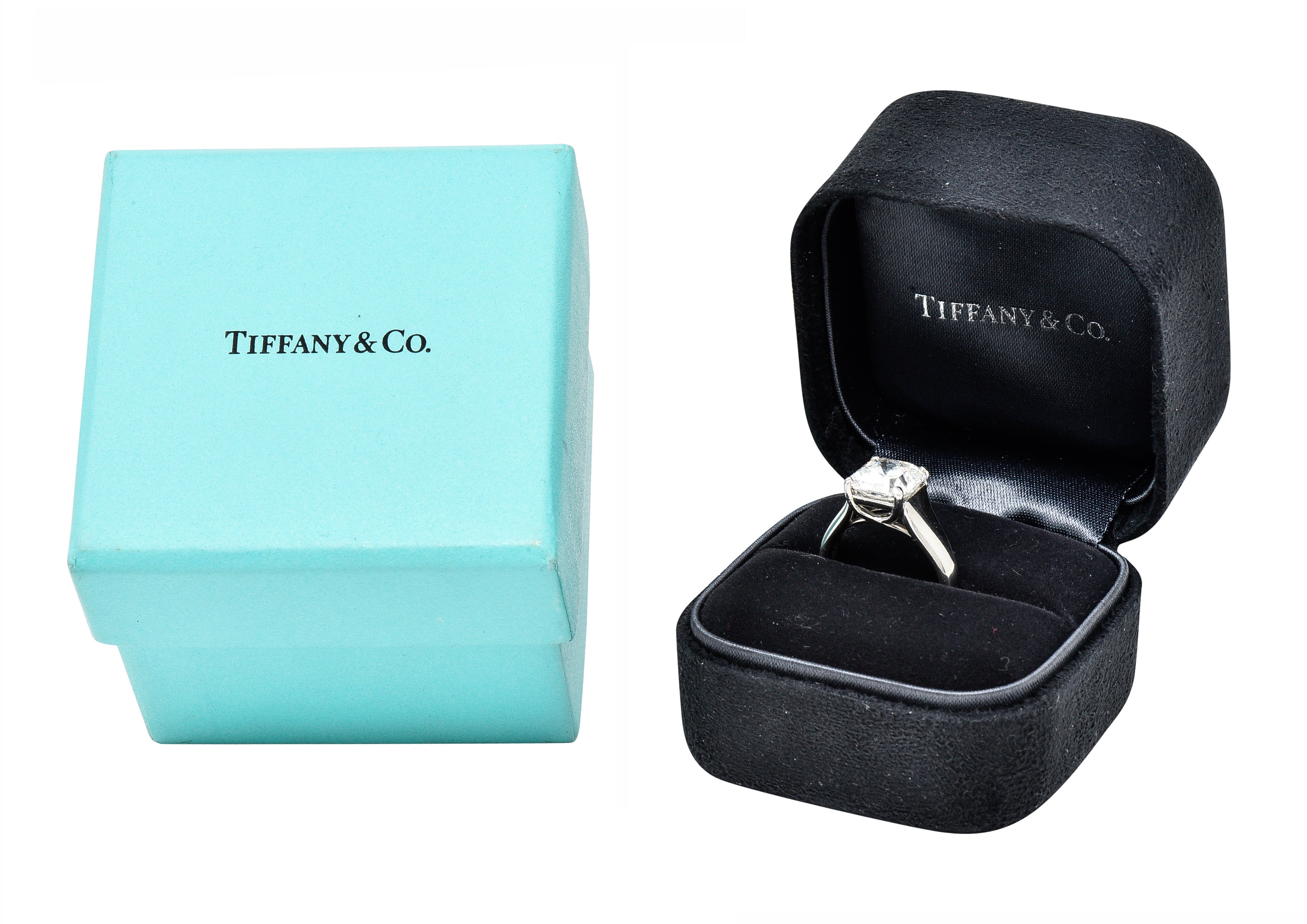 Tiffany & Co. 3.06 CTW Lucida Cut Diamond Platinum Solitaire Vintage Engagement Ring GIA Wilson's Estate Jewelry