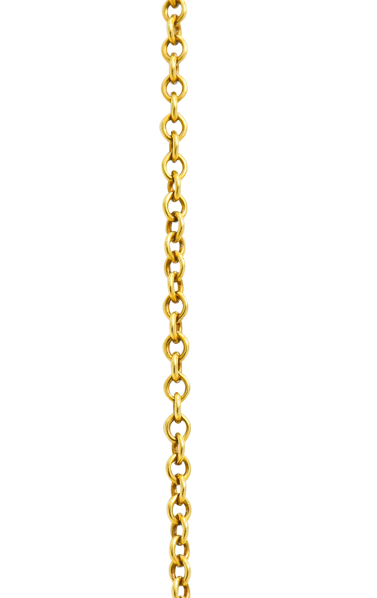 Elsa Peretti Tiffany & Co. 18 Karat Gold 14MM Open Heart Pendant Necklace - Wilson's Estate Jewelry