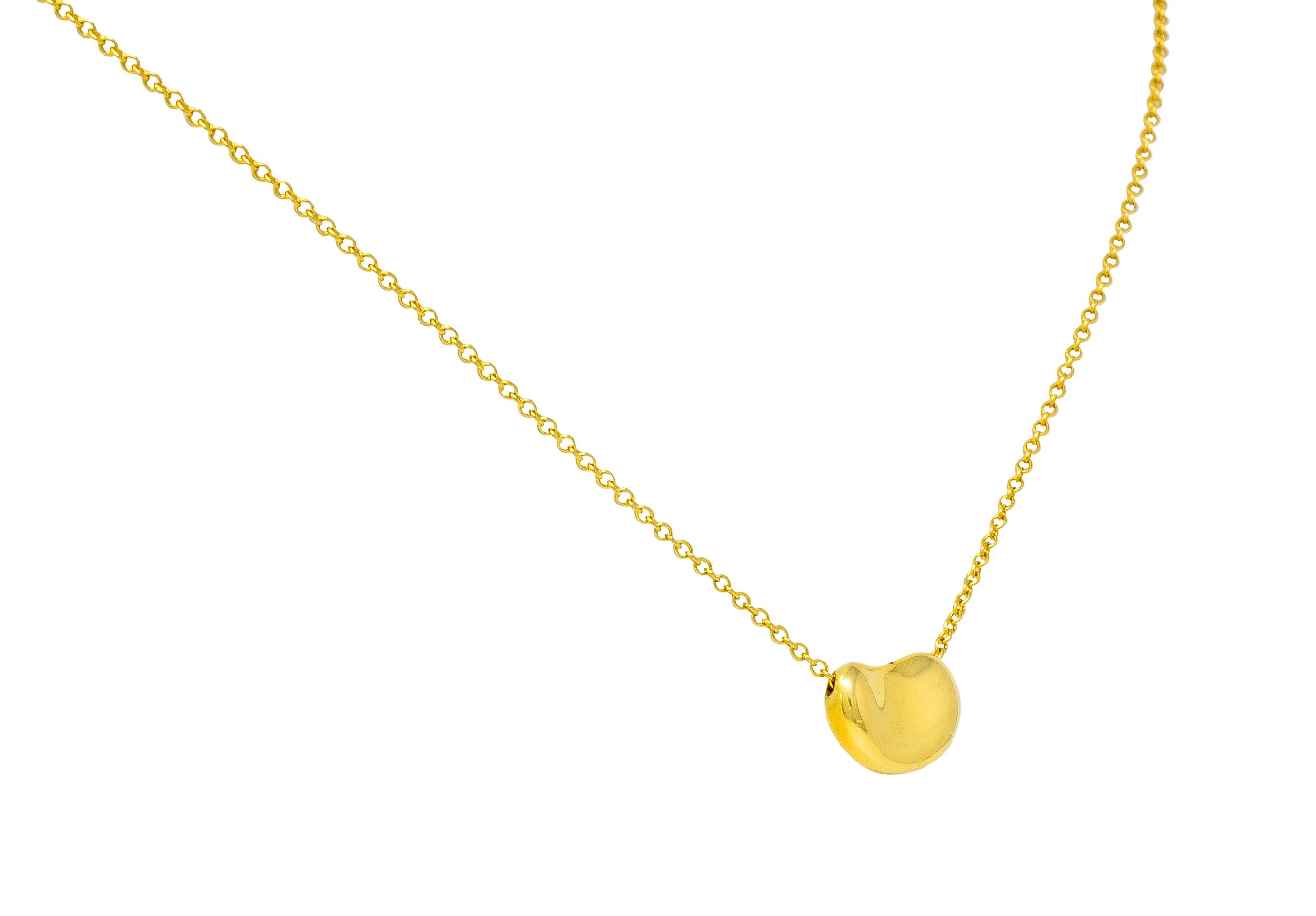 Elsa Peretti Tiffany & Co. 18 Karat Gold Iconic Bean Necklace - Wilson's Estate Jewelry