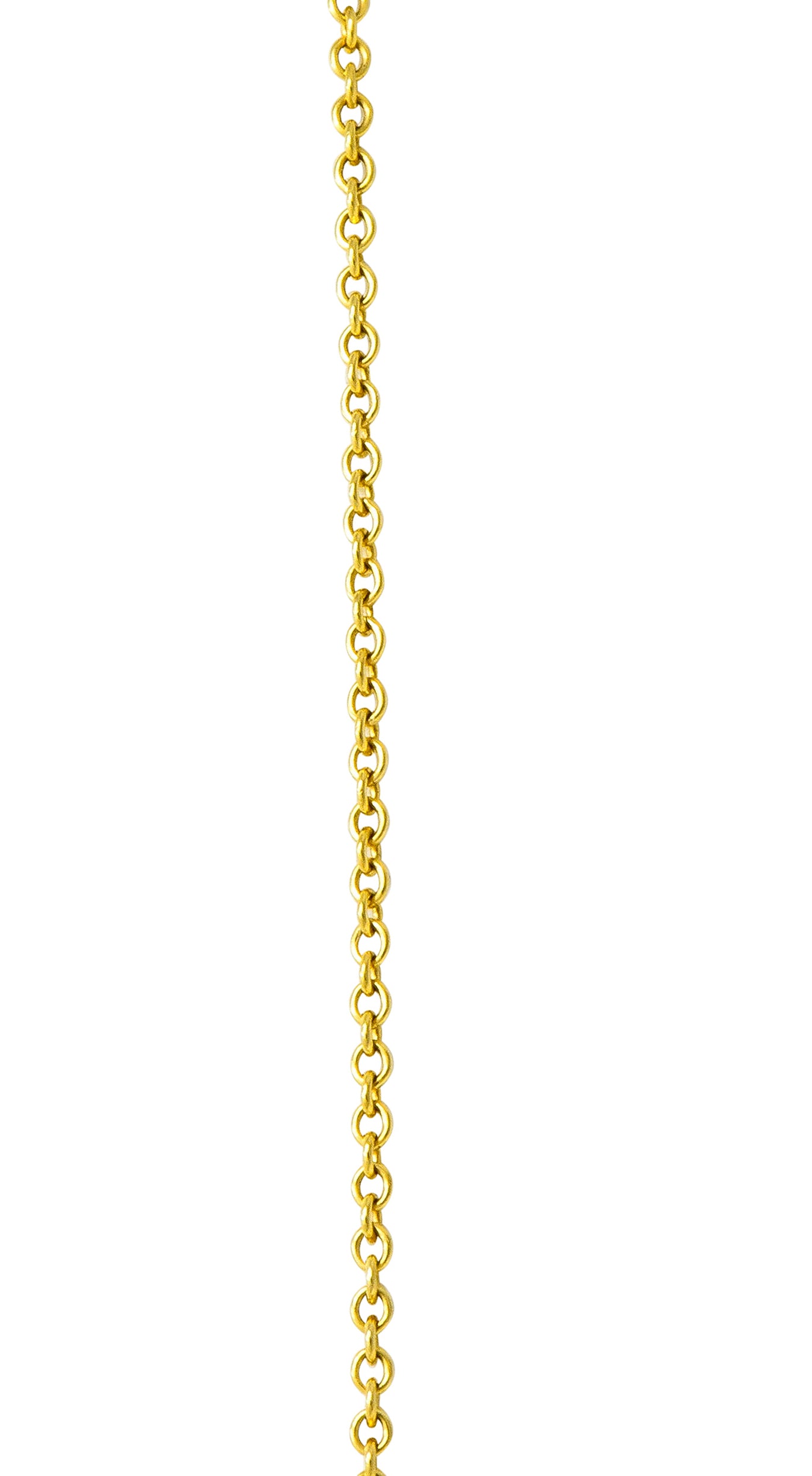 Elsa Peretti Tiffany & Co. 18 Karat Gold 14MM Open Heart Pendant Necklace - Wilson's Estate Jewelry