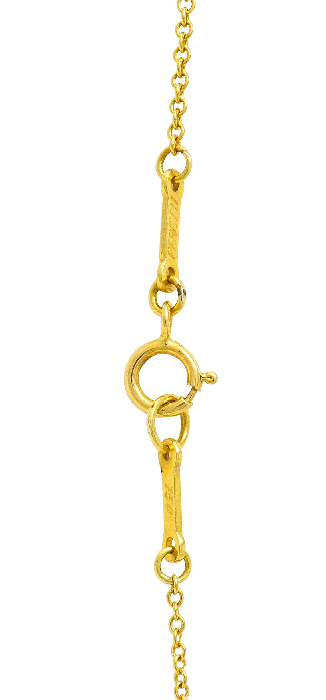 Elsa Peretti Tiffany & Co. 18 Karat Gold 14MM Open Heart Pendant Necklace - Wilson's Estate Jewelry