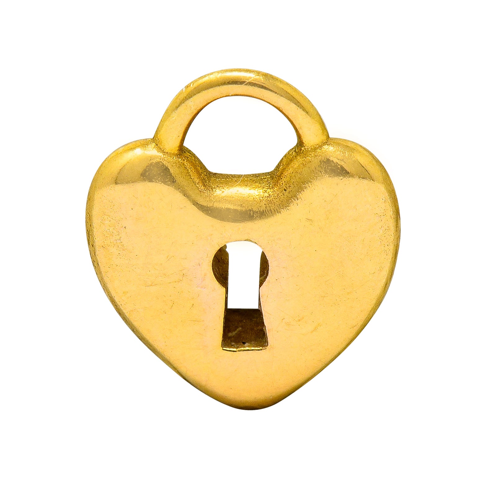 Tiffany & Co. Contemporary 18 Karat Gold Heart Padlock Tiffany Hearts Charm - Wilson's Estate Jewelry