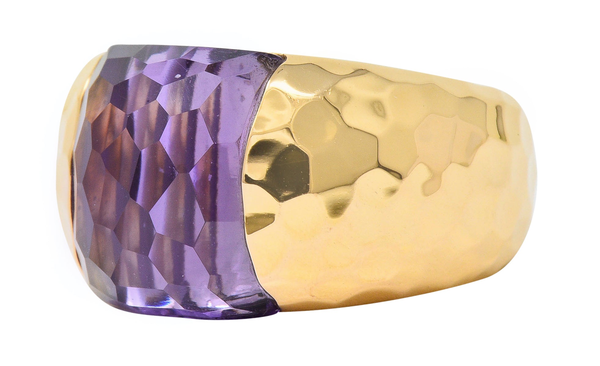 Roberto Coin Amethyst 18 Karat Rose Gold Gemstone Band RingRing - Wilson's Estate Jewelry