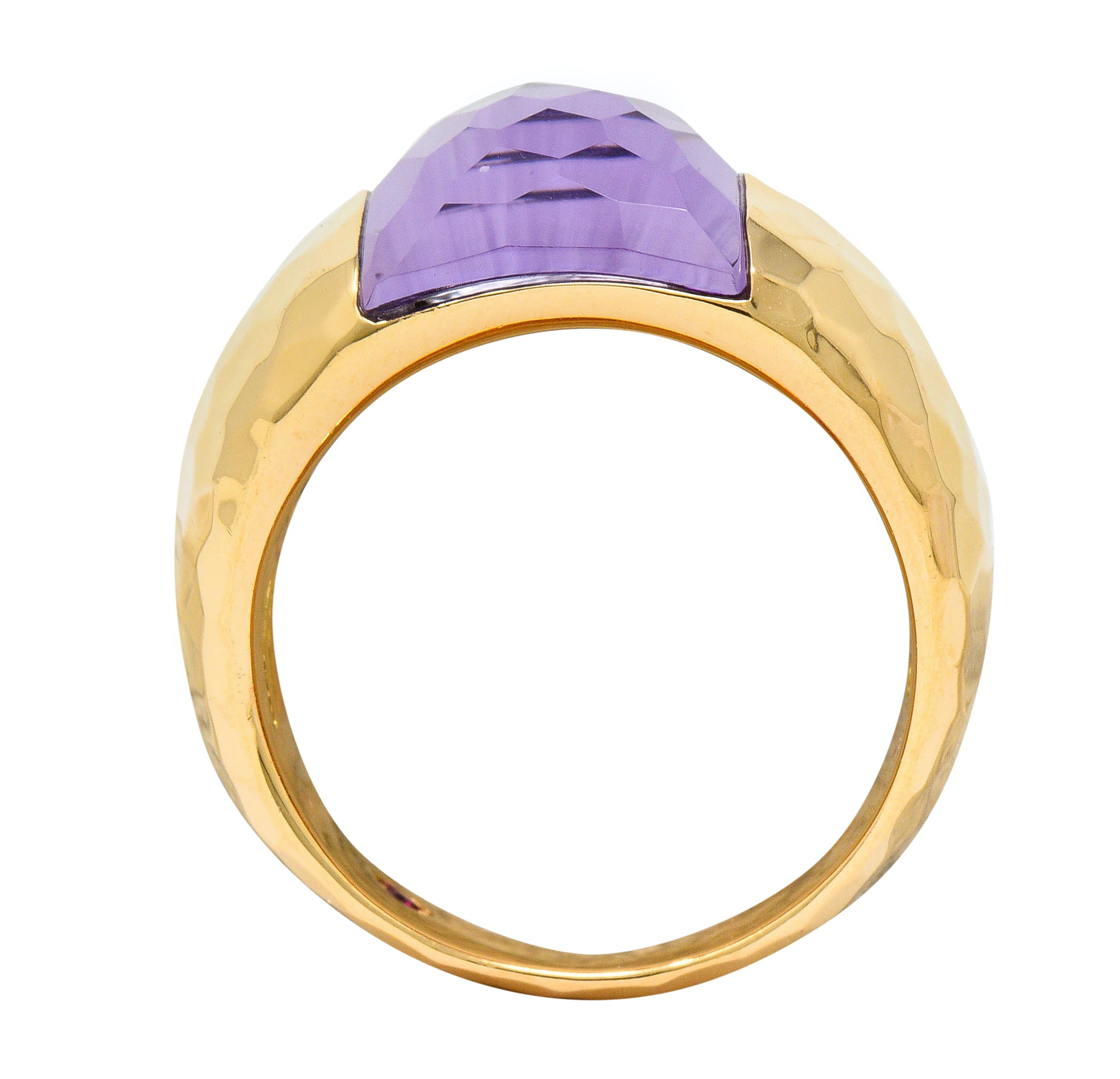 Roberto Coin Amethyst 18 Karat Rose Gold Gemstone Band RingRing - Wilson's Estate Jewelry