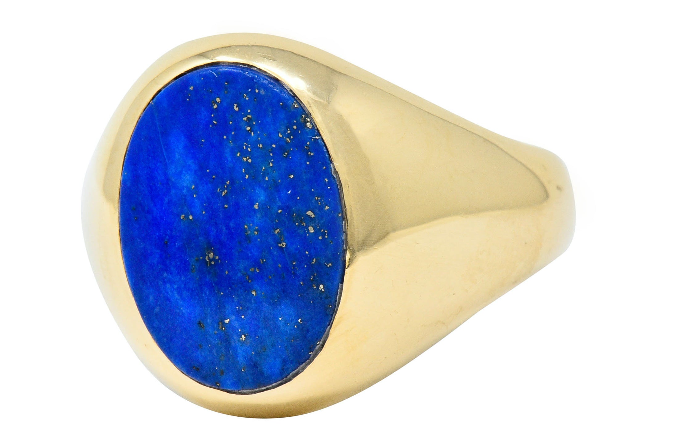 1950's Larter & Sons Lapis Lazuli 14 Karat Gold Men's Signet RingRing - Wilson's Estate Jewelry