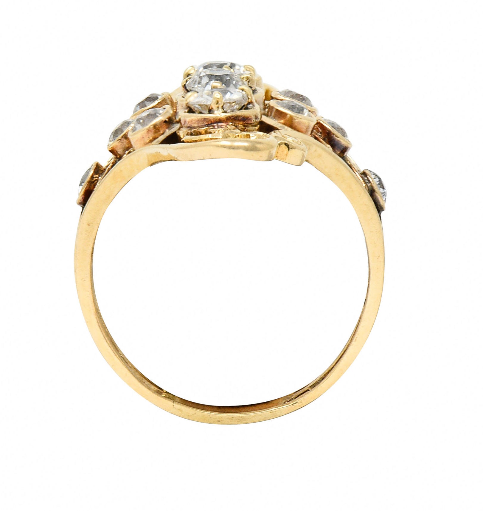 Arts & Crafts 1.08 CTW Diamond 14 Karat Gold Dinner RingRing - Wilson's Estate Jewelry