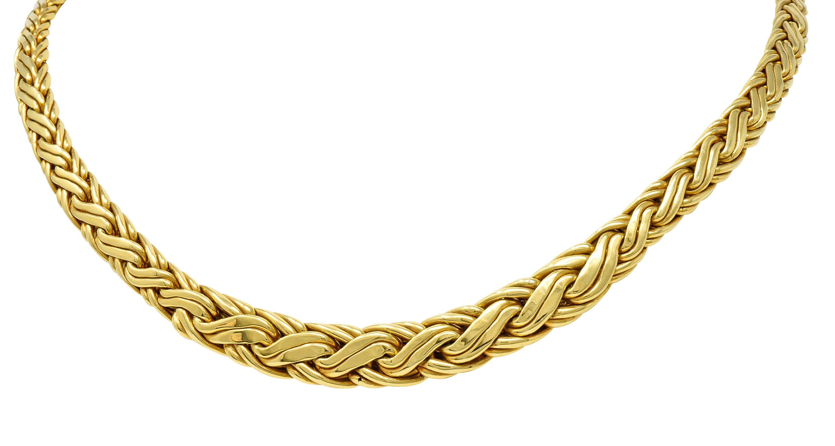 Tiffany & Co. 1980's Vintage 18 Karat Gold Wheat Chain Collar NecklaceNecklace - Wilson's Estate Jewelry