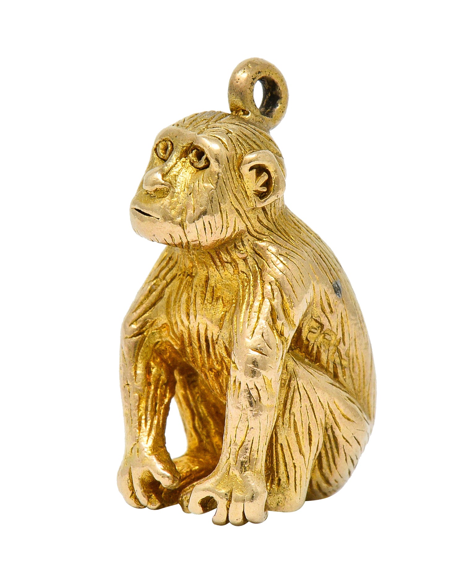 Vintage 14 Karat Gold Monkey Charmcharm - Wilson's Estate Jewelry