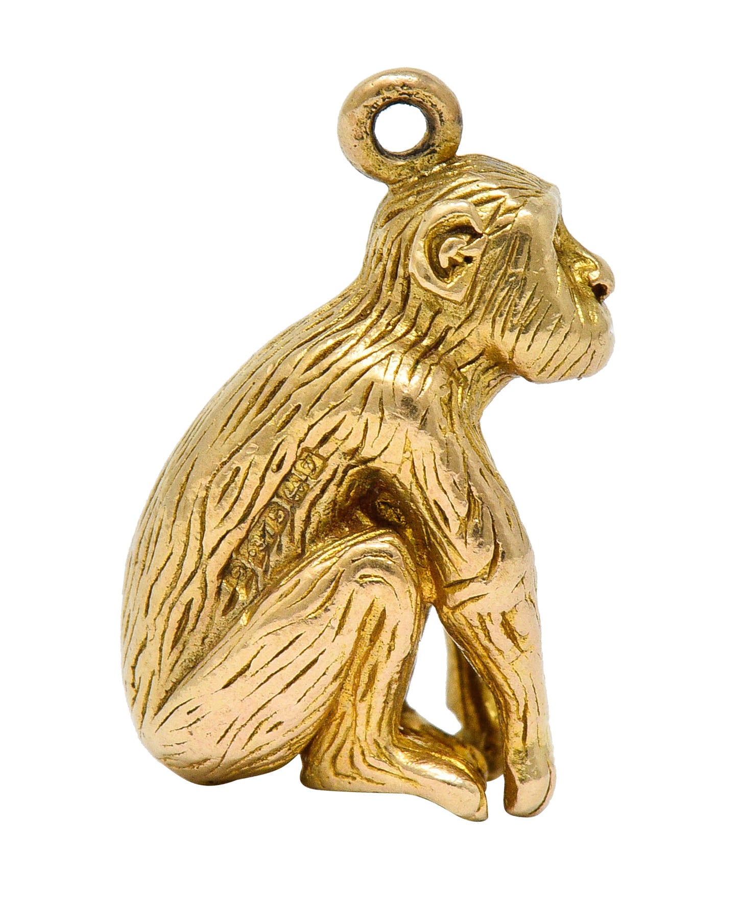 Vintage 14 Karat Gold Monkey Charmcharm - Wilson's Estate Jewelry