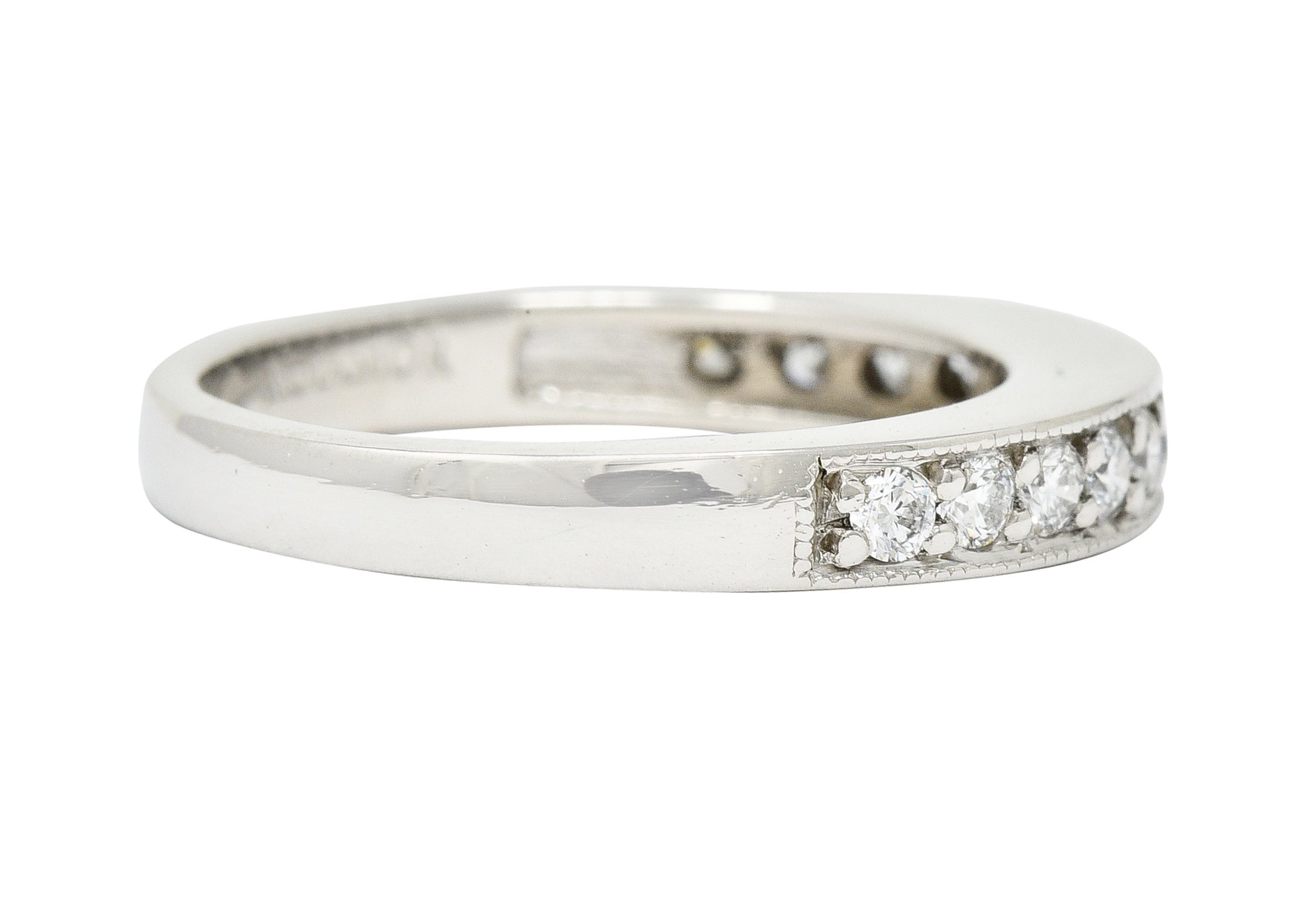 Contemporary 0.40 CTW Diamond Platinum Anniversary Band Ring - Wilson's Estate Jewelry