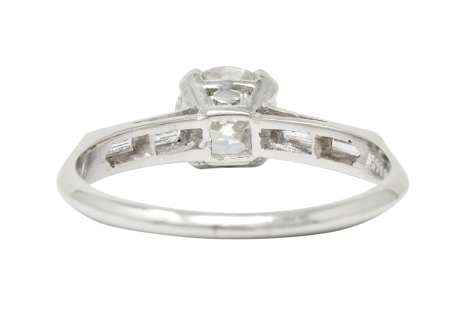 Art Deco 1.21 CTW Old European Cut Diamond Platinum Engagement Ring GIA - Wilson's Estate Jewelry