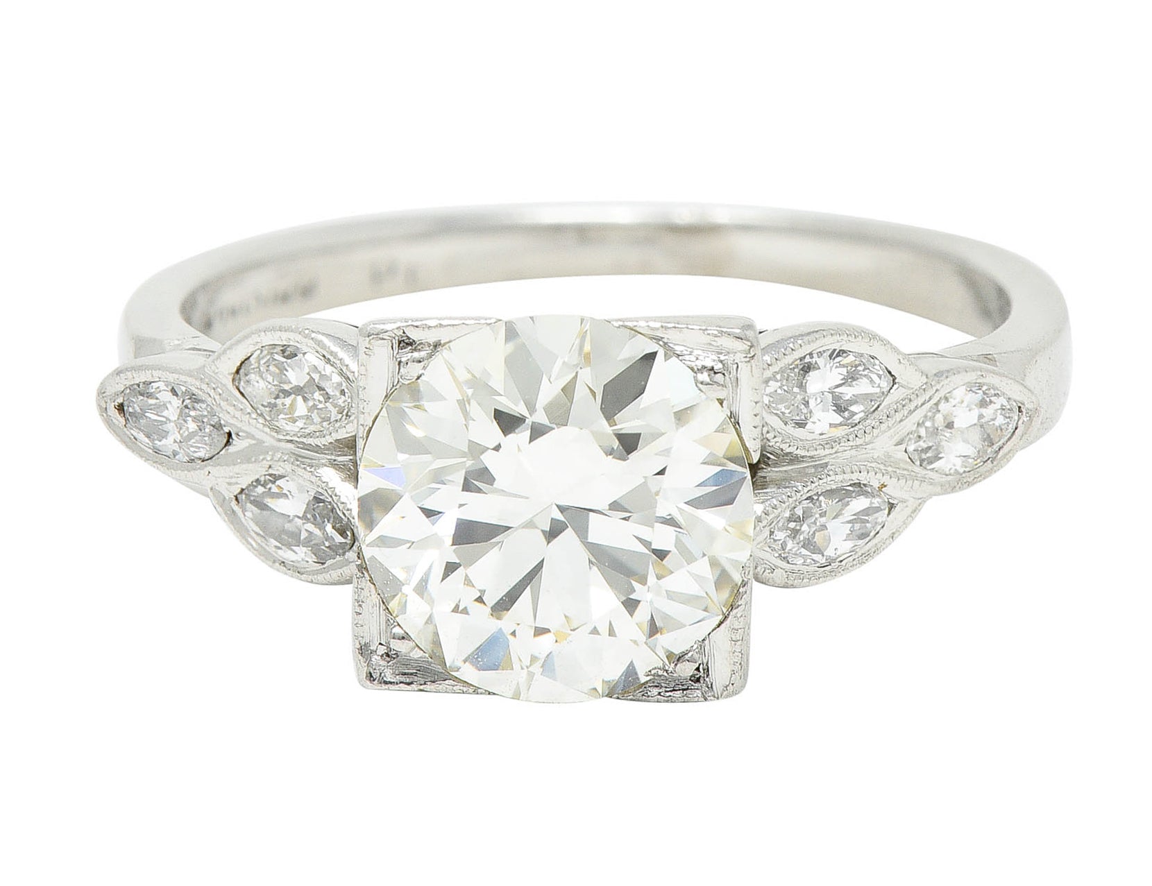 1950's Mid-Century 1.60 CTW Diamond Platinum Engagement RingRing - Wilson's Estate Jewelry